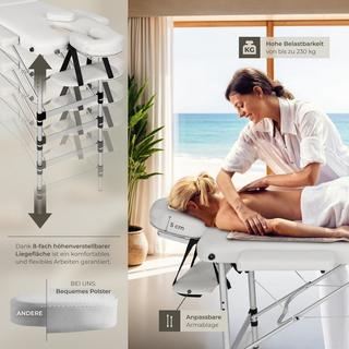 Tectake Table de massage pliante à 3 zones  