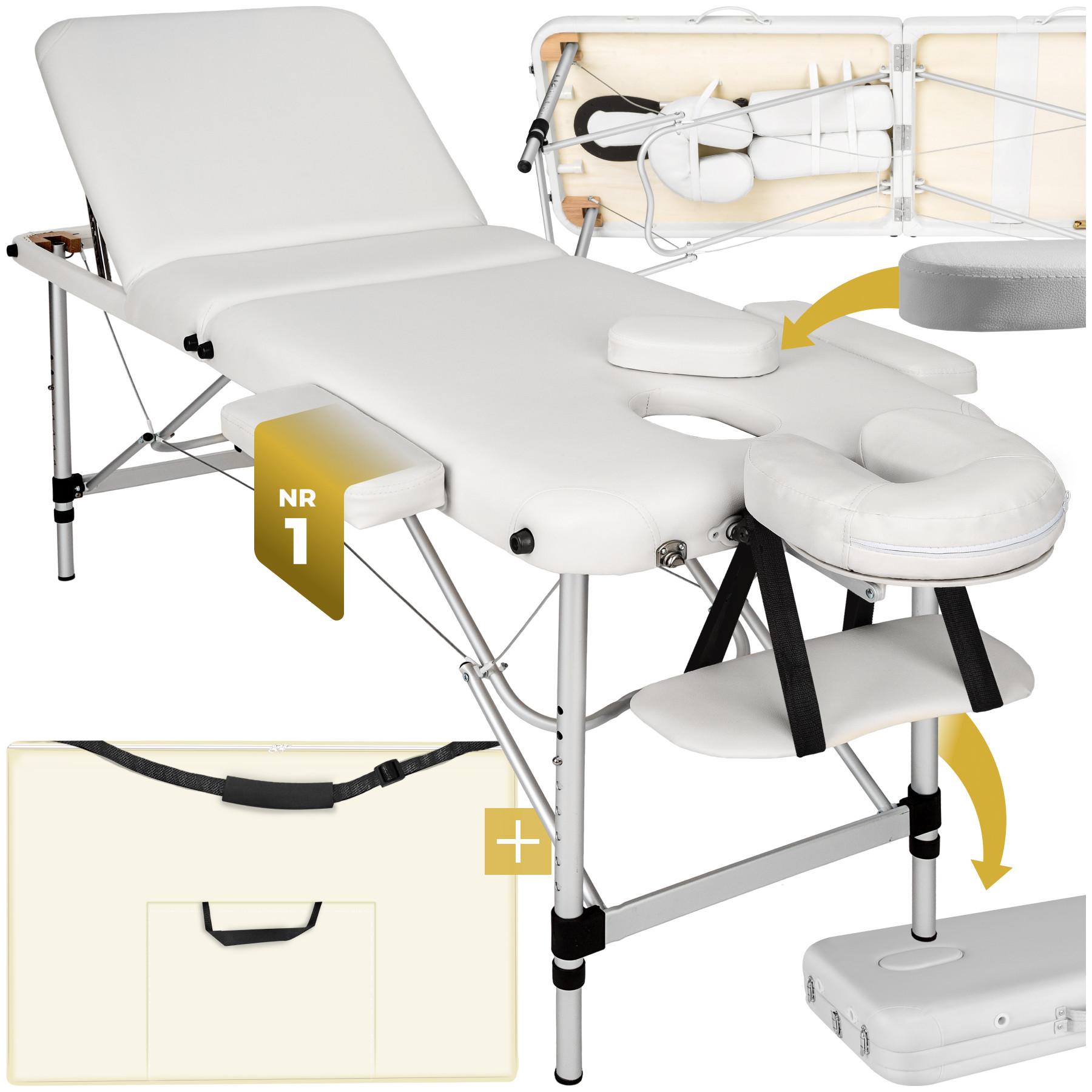 Tectake Table de massage pliante à 3 zones  