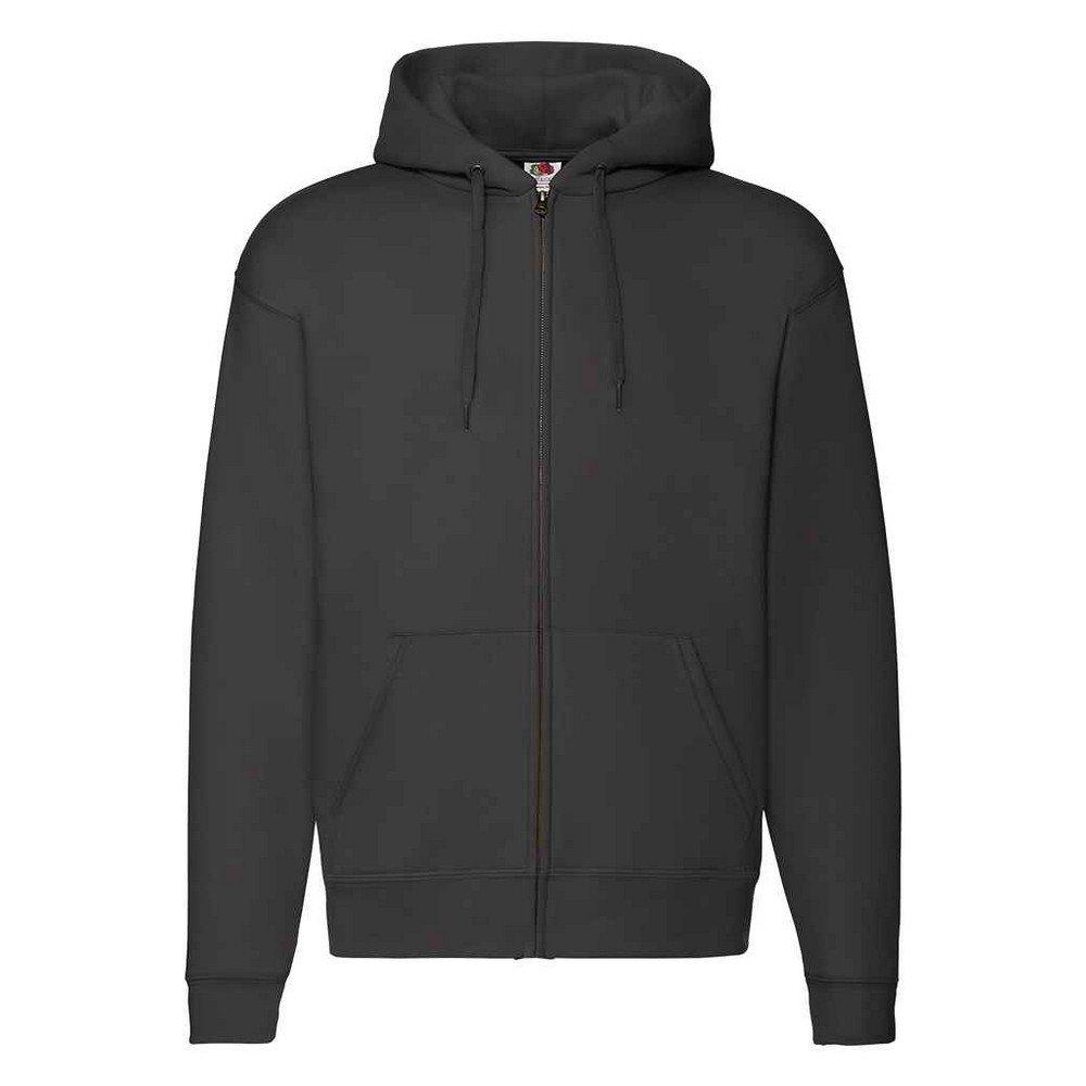 Image of Premium Hoodie Mit Durchgehendem Reißverschluss Damen Schwarz 4XL