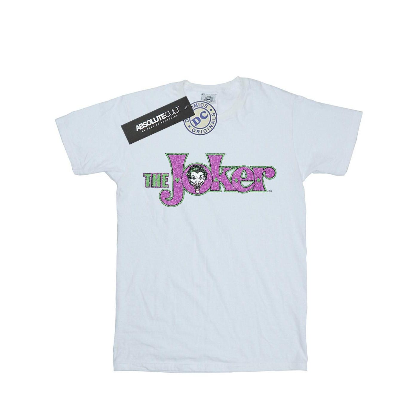 Image of The Joker Crackle Logo Tshirt Damen Weiss L