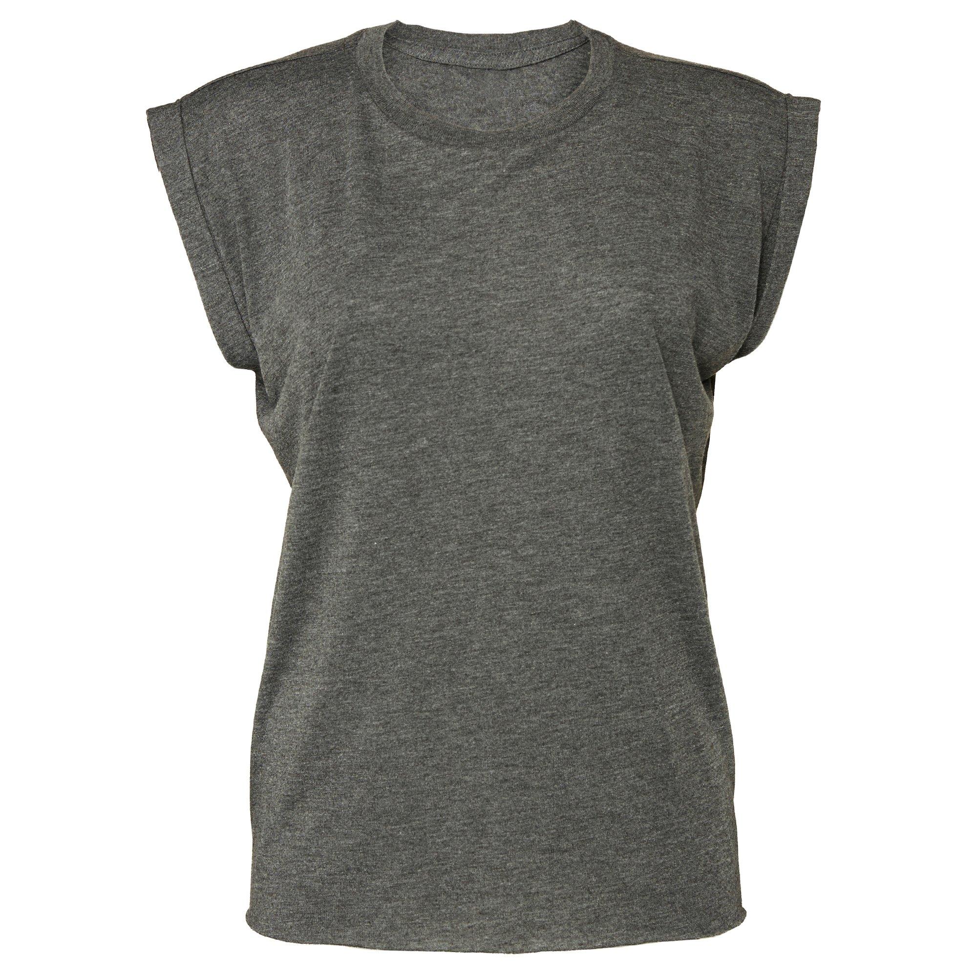 Image of Muscletshirt, Gerollte Ärmel Unisex Grau M