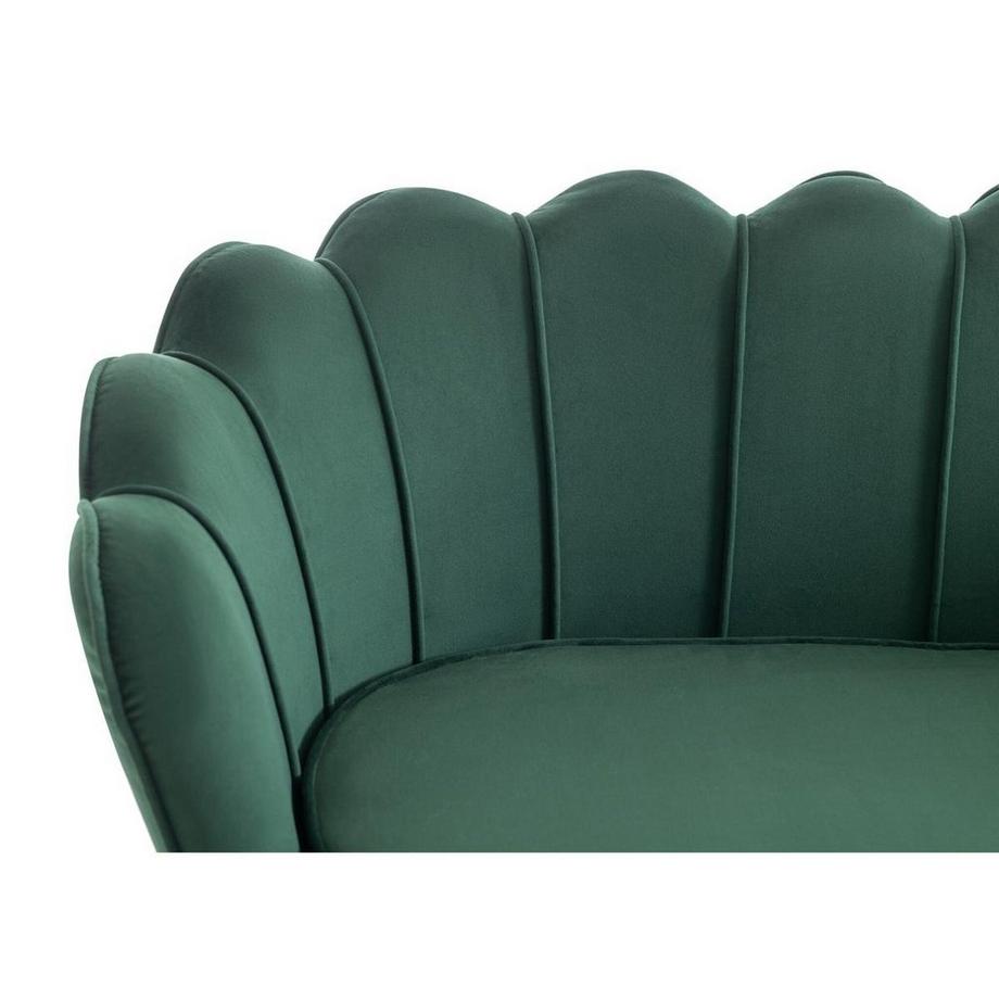 PASCAL MORABITO Muschelsofa 2-Sitzer - Samt - Tannengrün - DANDELION von Pascal Morabito  