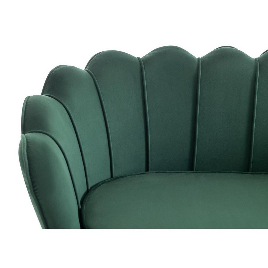 PASCAL MORABITO Muschelsofa 2-Sitzer - Samt - Tannengrün - DANDELION von Pascal Morabito  