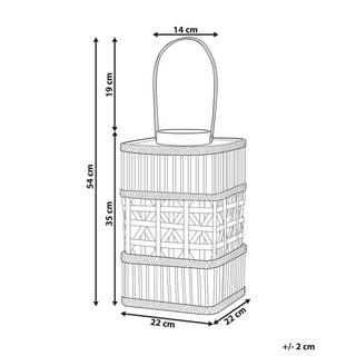 Beliani  Lanterna en Legno di bambù Boho LUMBIS 