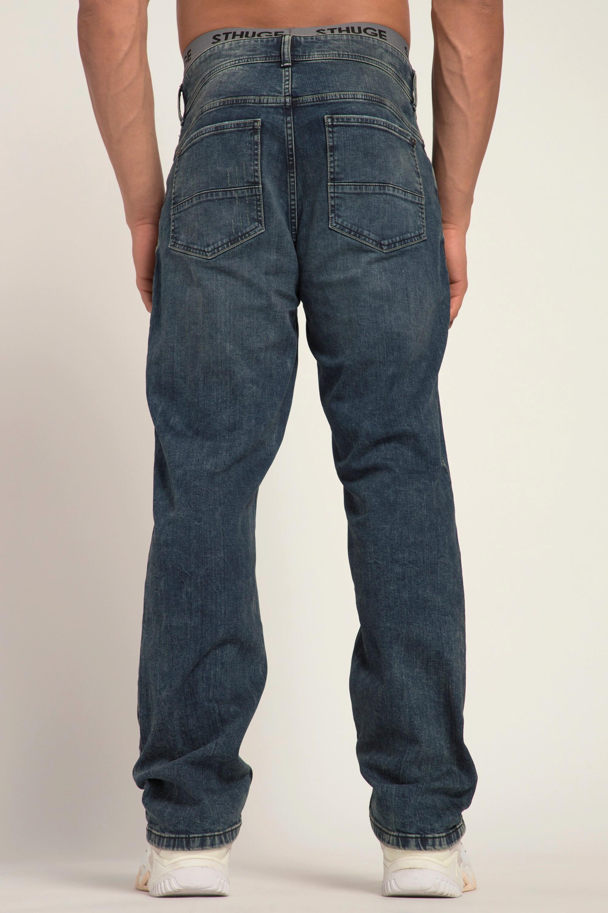 Sthuge  Jeans, Loose Fit, Dirty Wash, 5-Pocket, bis 72/36 