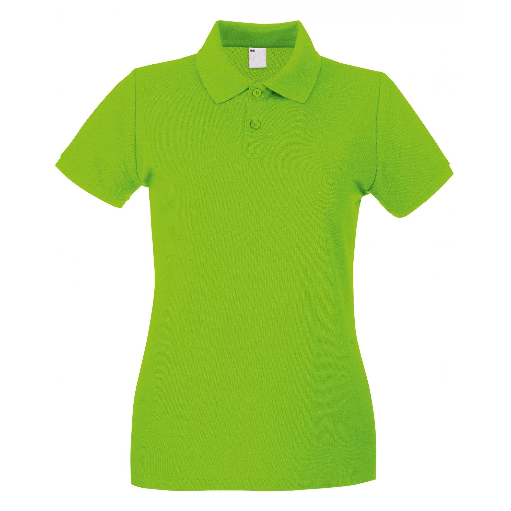 Image of Poloshirt, Figurbetont, Kurzärmlig Damen Limettengrün XXL