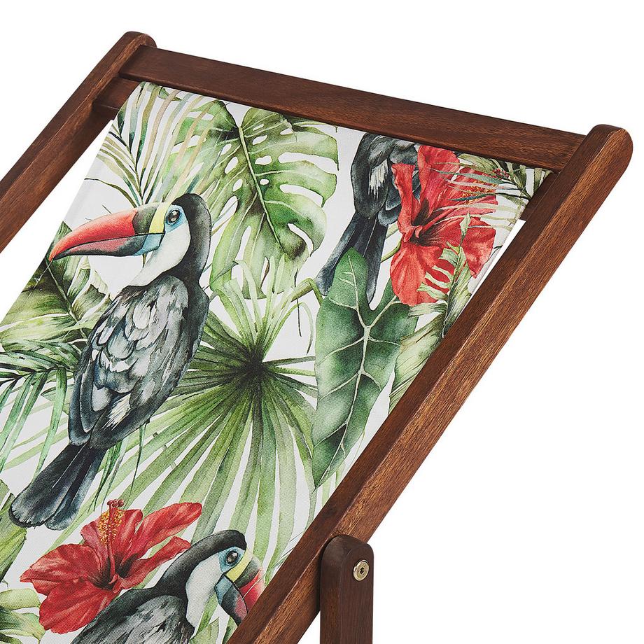 Beliani Lot de 2 chiliennes pliantes en Tissu  ANZIO  