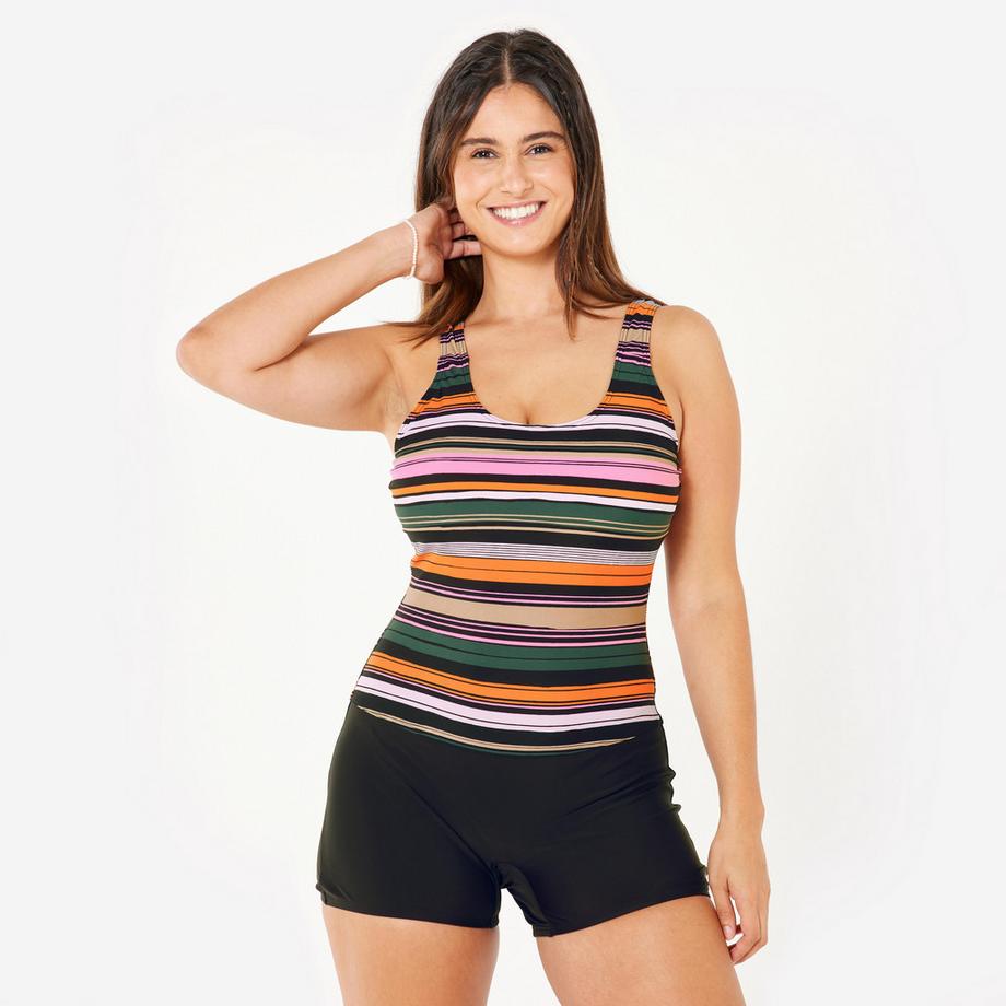 DECATHLON Maillot de bain femme shorty synthétique  