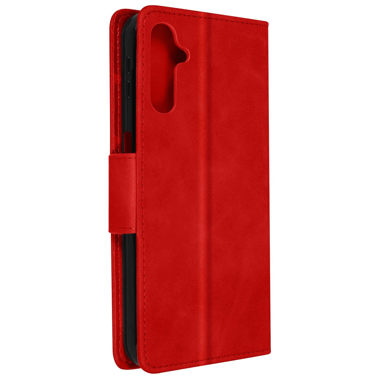 Avizar  Housse Galaxy A14 5G , 4G Folio Rouge 