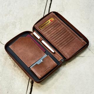 Piquadro Black Square Porta documenti da viaggio con scomparti per carte di credito  