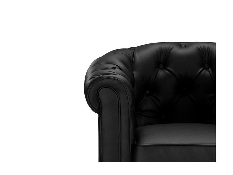 Vente-unique Sessel 2er-Set - Kunstleder - Weiß - CHESTERFIELD  