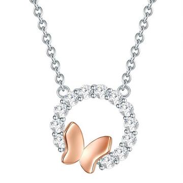 Femme Collier en argent Papillon