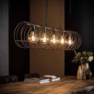 mutoni Lampe suspendue 5L cylindre spiral 28x28 Charbon  