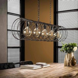 mutoni Lampe suspendue 5L cylindre spiral 28x28 Charbon  