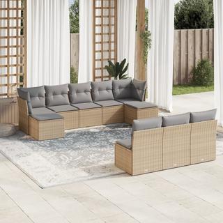 VidaXL set divano da giardino Polirattan  