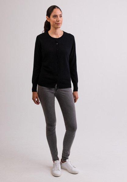 CASH-MERE.CH Kaschmir Rundhals Cardigan  