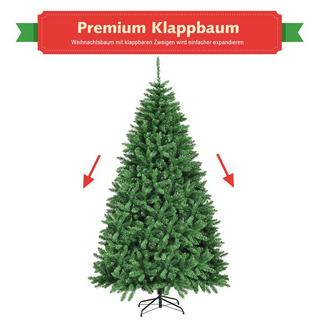 Northix 225 cm Künstlicher Weihnachtsbaum Tannenbaum mit Metallständer Kunstbaum Weihnachten Grün  