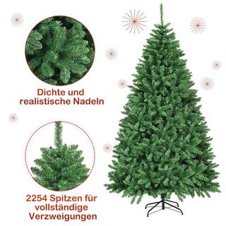 Northix 225 cm Künstlicher Weihnachtsbaum Tannenbaum mit Metallständer Kunstbaum Weihnachten Grün  
