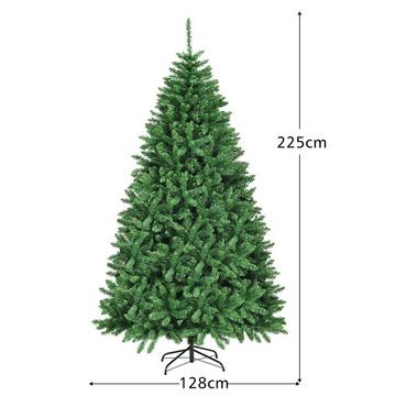 225 cm Künstlicher Weihnachtsbaum Tannenbaum mit Metallständer Kunstbaum Weihnachten Grün