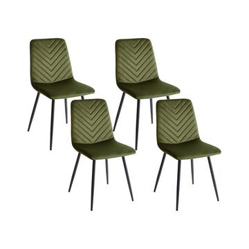Set di 4 sedie da pranzo en Velluto Moderno HAVRE