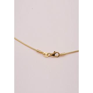 MUAU Schmuck  Collier Omega Glied Gelbgold 750, 1mm, 42cm 