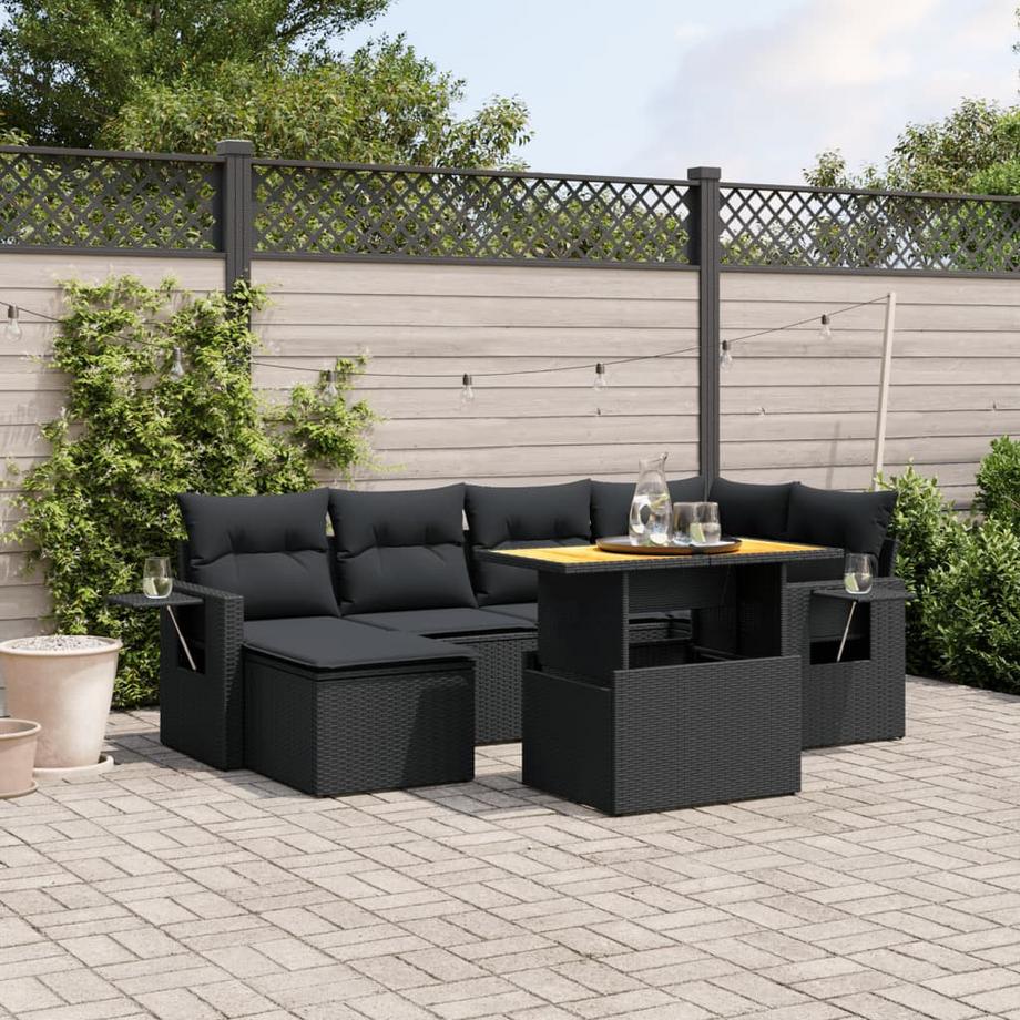 VidaXL Ensemble de canapés de jardin rotin synthétique  