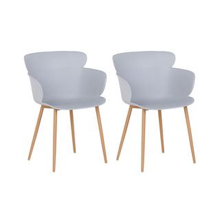 Beliani Lot de 2 chaises de salle à manger en Matière synthétique Moderne SUMKLEY  