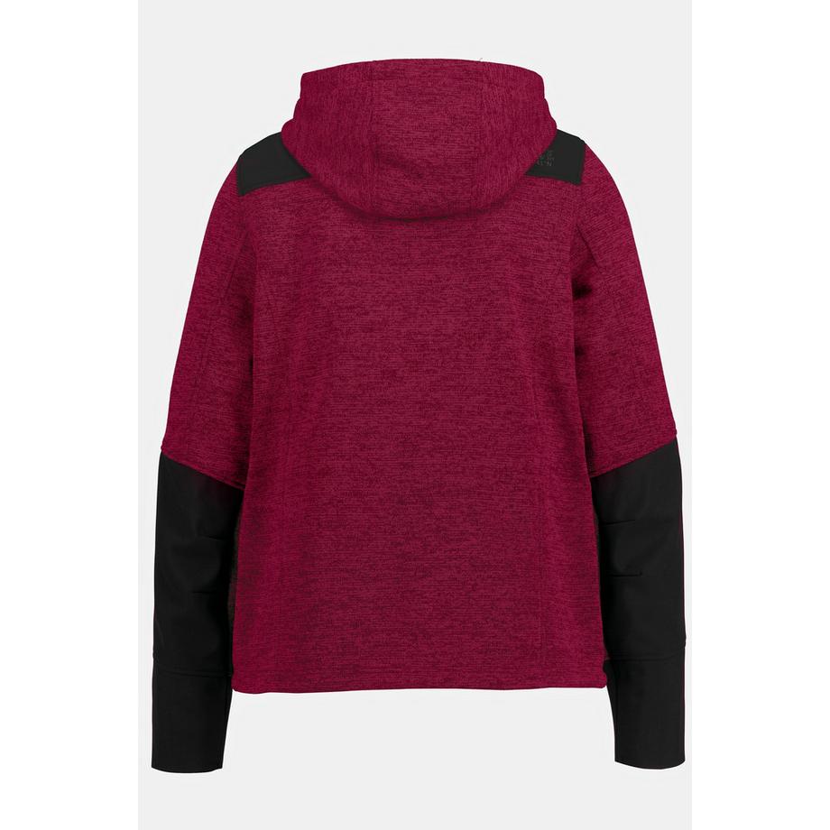 Ulla Popken Veste Polaire Imprimé Réfléchissant Capuche Passe-Pouces  