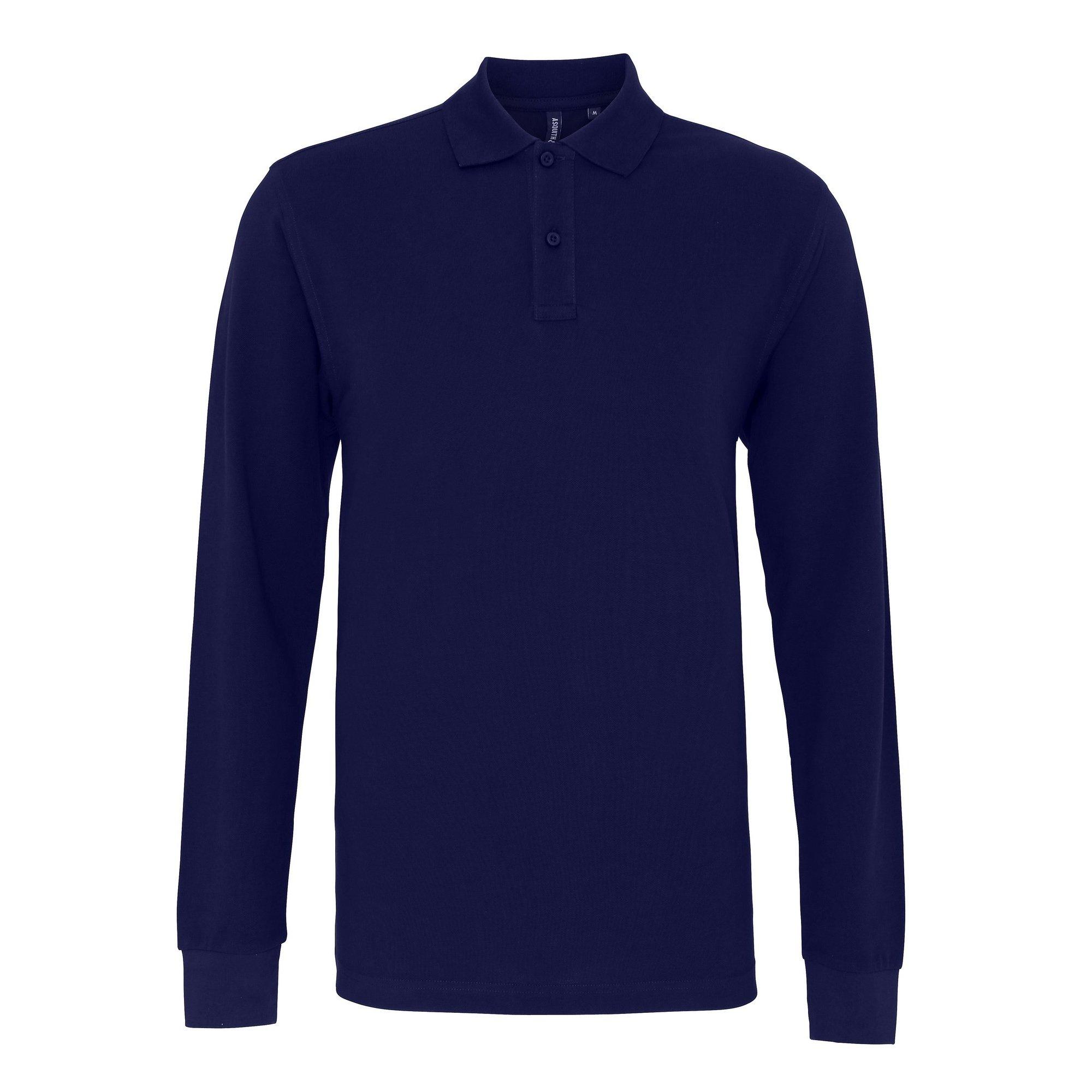 Image of Poloshirt, Langärmlig Herren Marine L