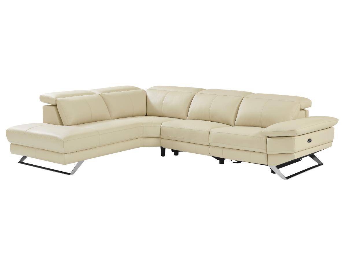 Image of Ecksofa Relaxsofa elektrisch - Ecke links - Rindsleder - Beige - PUNO II Ecksofa Relaxsofa elektrisch - Ecke links - Rindsleder - Beige - PUNO II