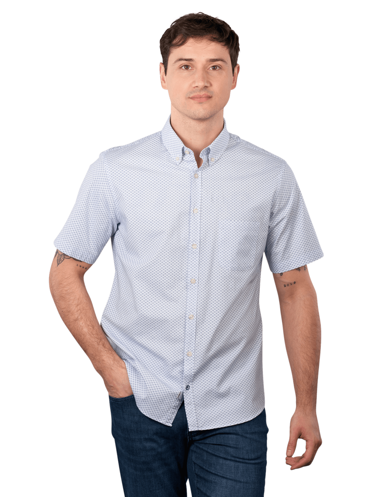 BRAX Dan Button Down Kurzarmhemd  