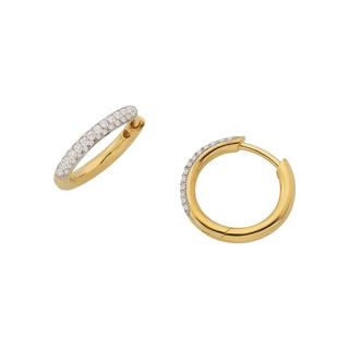 MUAU Schmuck  Creolen Gelbgold 750 Diamant 0.24ct. 15mm 