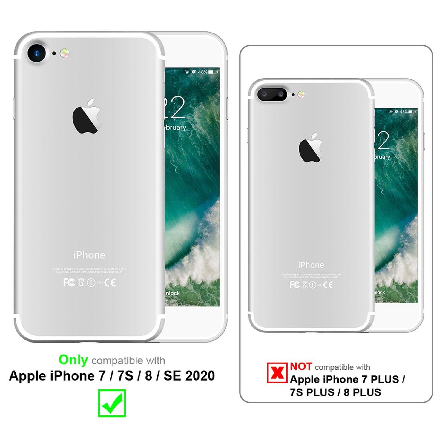 Cadorabo  Hülle für Apple iPhone 7 / 7S / 8 / SE 2020 Standfunktion, Kartenfach 