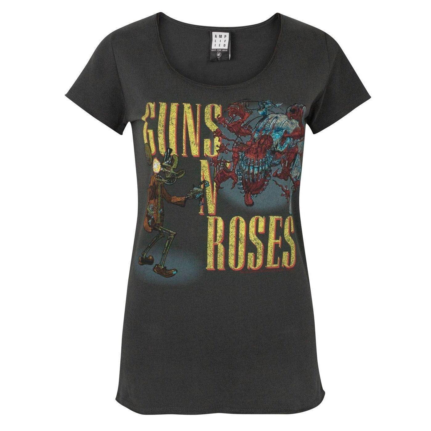 Image of Guns N Roses Appetite Attack Tshirt Damen Charcoal Black XL