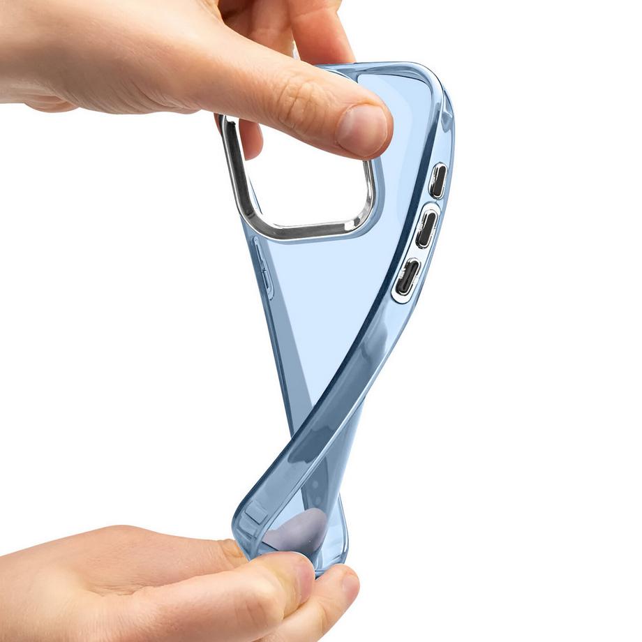 Avizar  Cover iPhone 16 Pro celeste traslucido 