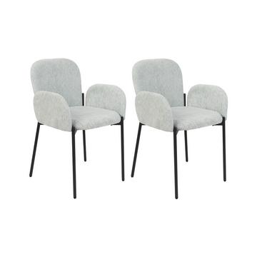 Lot de 2 chaises en Polyester Rétro ALBEE