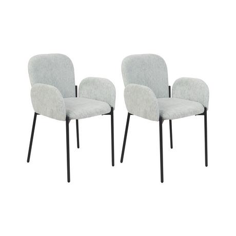 Beliani Lot de 2 chaises en Polyester Rétro ALBEE  