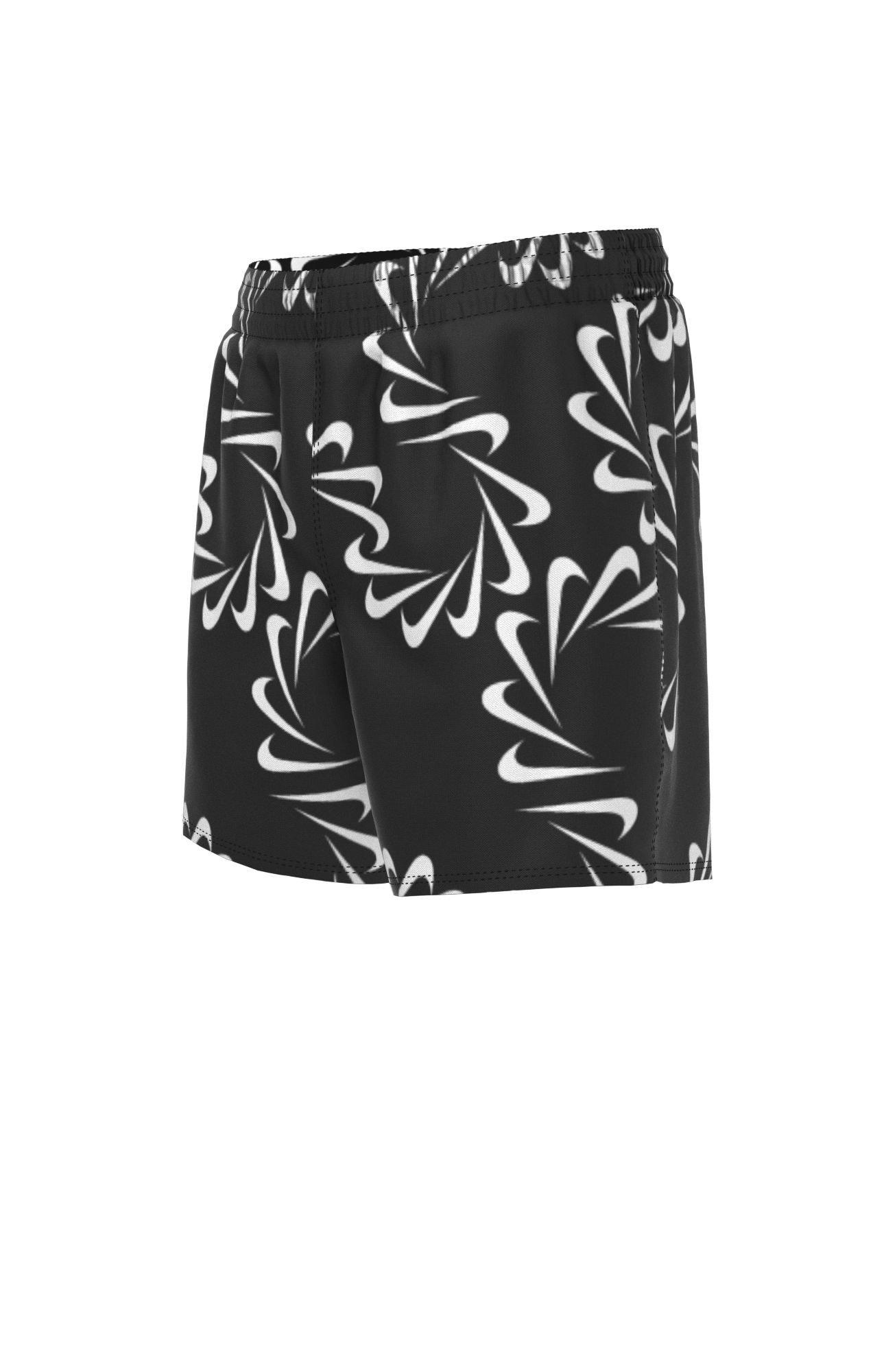 Image of Nike Swoosh Line 4" Volley Short Jungen Schwarz/Weiss 146