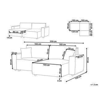 Beliani Ecksofa aus Polyester Modern KARILA  