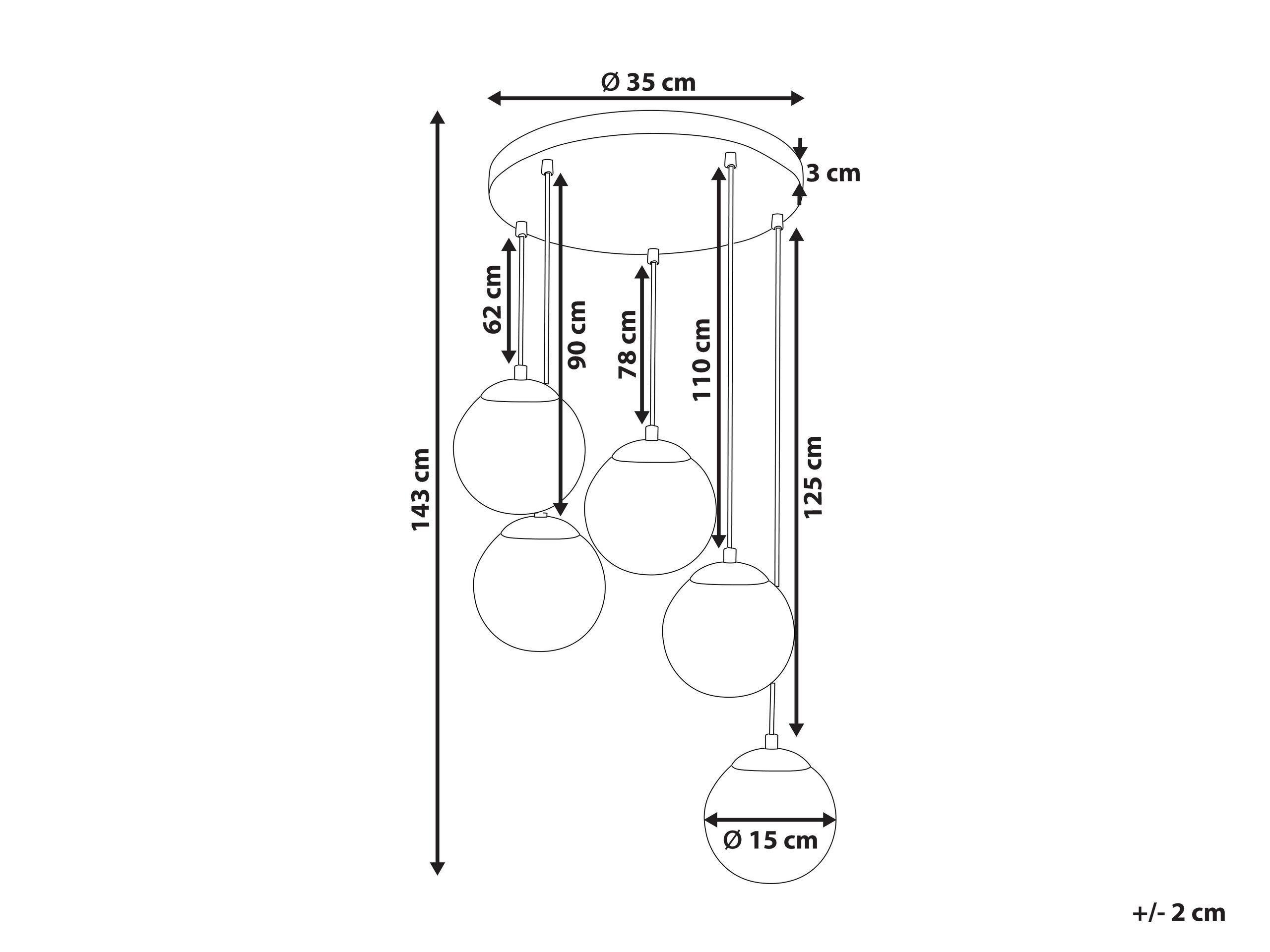 Beliani Wandlampen aus Glas Modern NOEL  