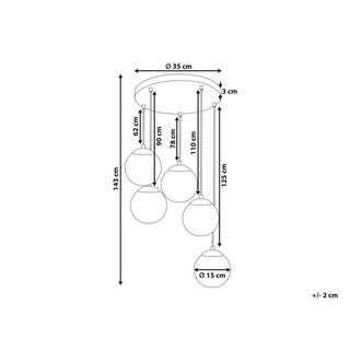 Beliani Wandlampen aus Glas Modern NOEL  