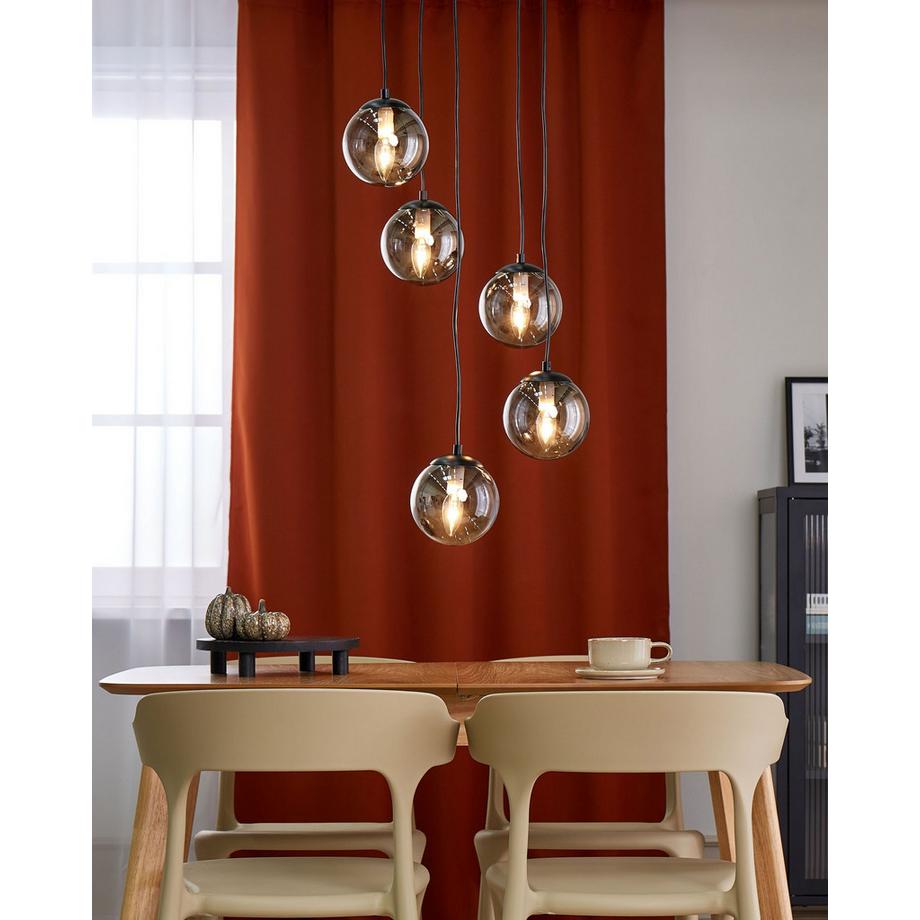 Beliani Hängelampe aus Glas Industriell NOEL  