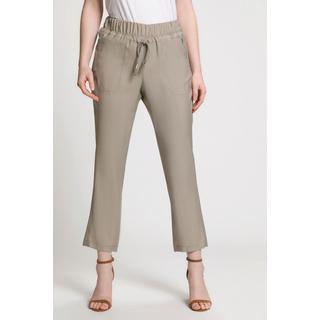 Ulla Popken  Pantalon 7/8, jambes étroites, ceinture élastique, poches zippées 