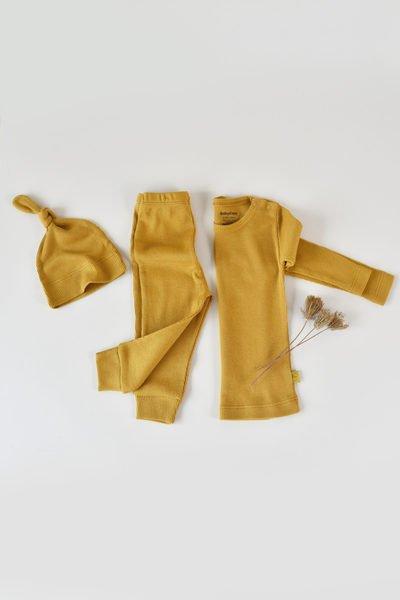 BabyCosy Organic  Set, Hose, T-shirt langarm, Mütze 