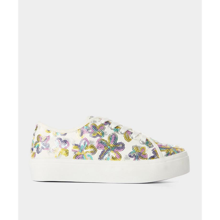 Chaussures en toile ornées de sequins