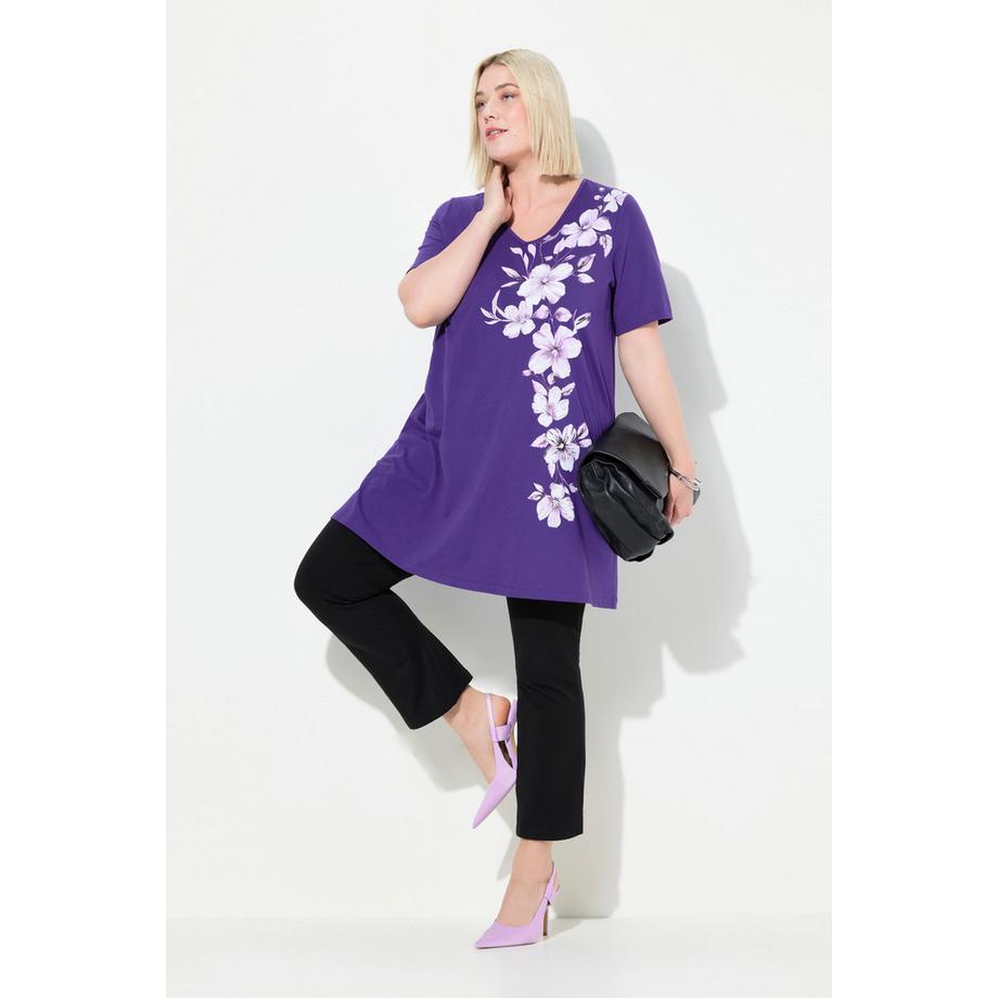 Ulla Popken Maglia lunga linea ad A stampa motivo  