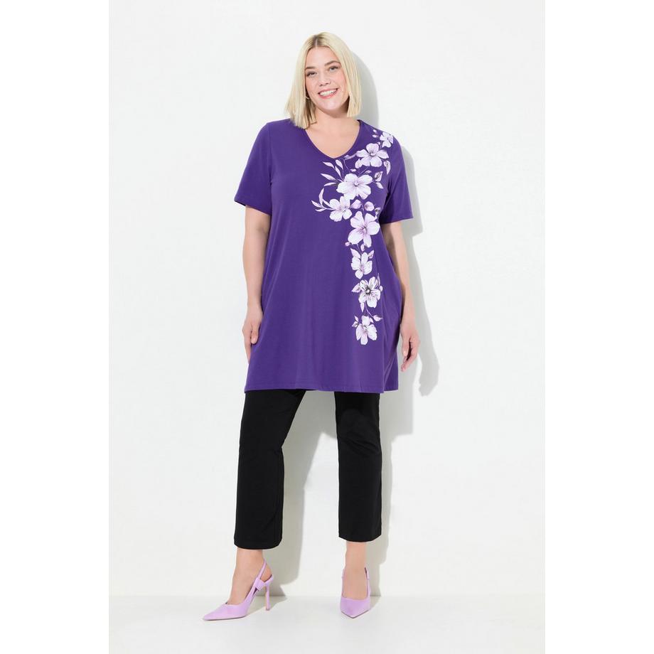 Ulla Popken Maglia lunga linea ad A stampa motivo  