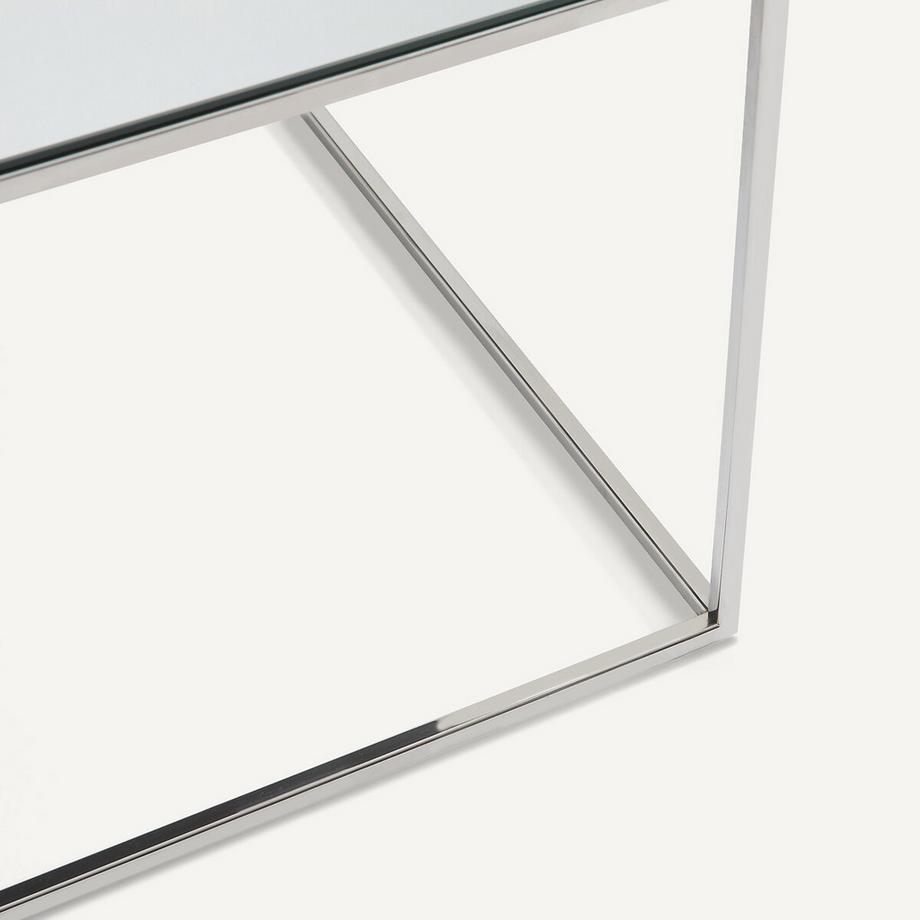 AM.PM Gespiegelter Couchtisch aus verchromtem Metall  