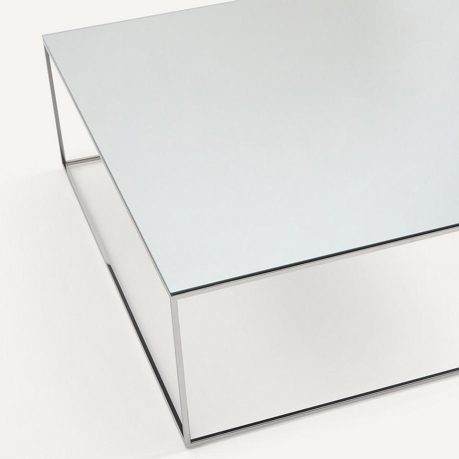 AM.PM Gespiegelter Couchtisch aus verchromtem Metall  