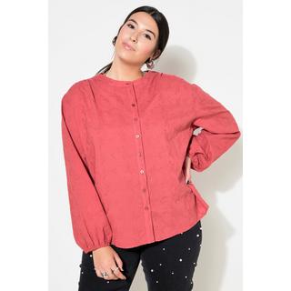 Studio Untold  Blusa dal taglio oversize in tessuto operato con maniche lunghe a palloncino 